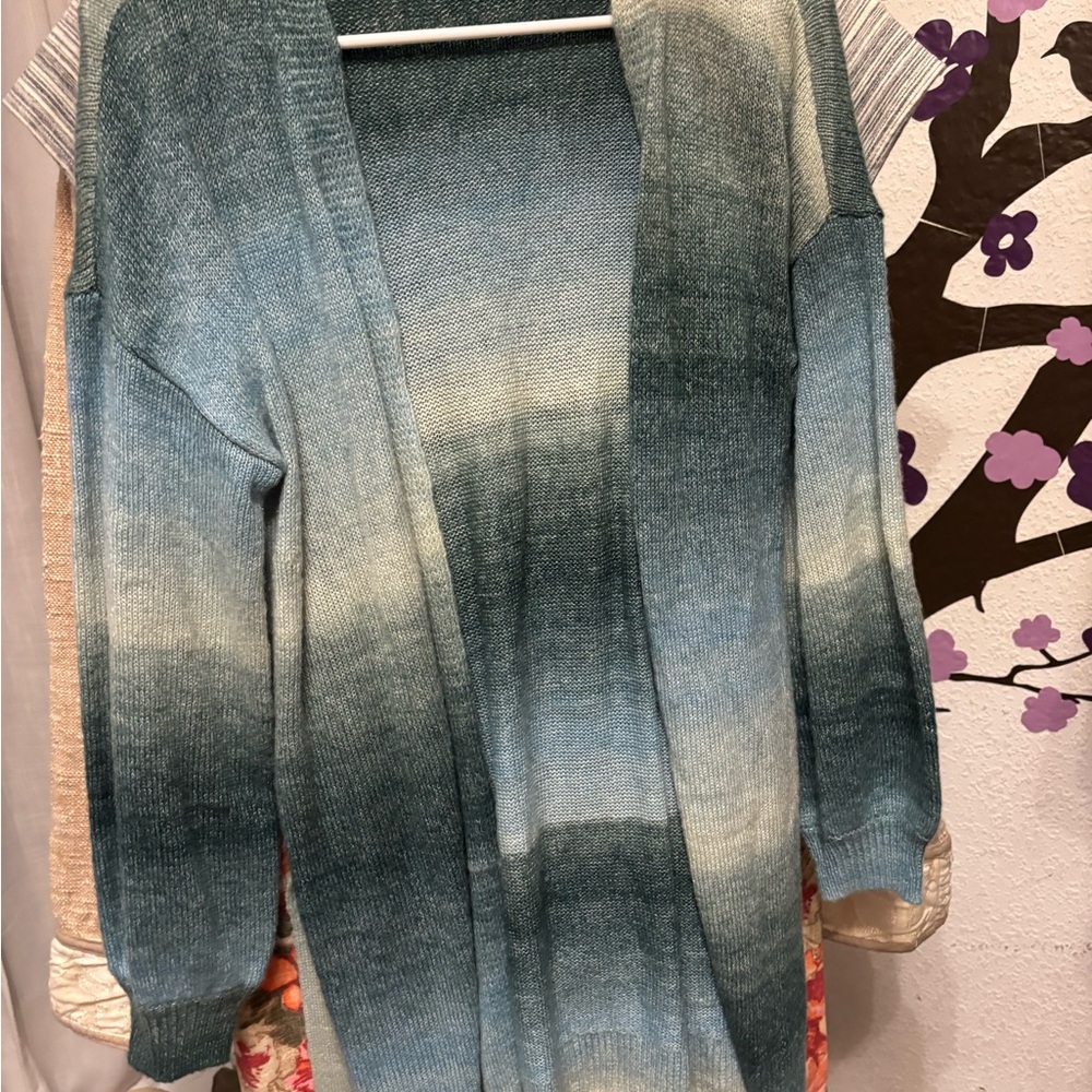 LC Lauren Conrad Ombre Cardigan in Blue and Gray - Picture 3 of 4